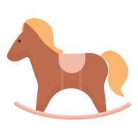 Rocking horse icon cartoon vector. Toy shop vector