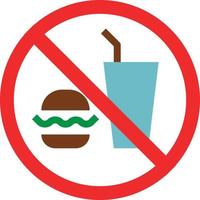 no food drink transportation - flat icon vector