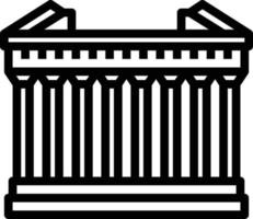 athens greece landmark parthenon building - outline icon vector