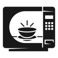 Timer microwave icon, simple style vector