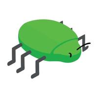 icono 3d isométrico del insecto espía vector