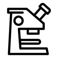 Laboratory microscope icon, outline style vector