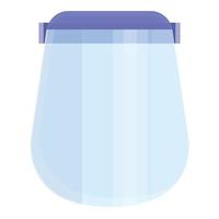 Clean face shield icon, cartoon style vector