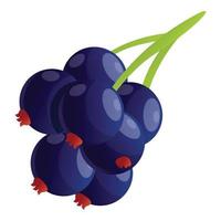 Black currant icon, cartoon style vector