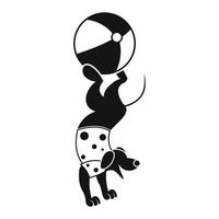 Dog ball balancing act vector