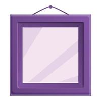 Photo frame icon, cartoon style vector
