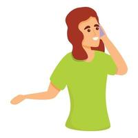 Phone calling icon, cartoon style vector