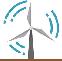 wind energy plant power ecology - flat icon vector