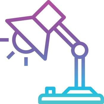 lighting bulb brightness computer accessory - gradient icon vector