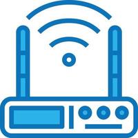 router wireless wifi computer accessory - blue icon vector