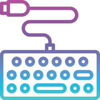 keyboard type connect computer accessory - gradient icon vector