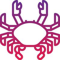 crab animal sea food japan - gradient icon vector