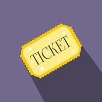 Amusement park ticket flat icon vector