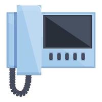 Intercom system icon cartoon vector. Video door vector