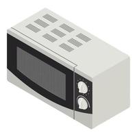 Modern microwave icon, isometric style vector