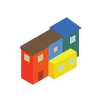 Argentina houses icon, isometric 3d style vector