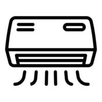 Working room conditioner icon, outline style vector