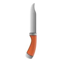 Steel knife icon, cartoon style vector