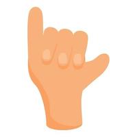 Call me hand gesture icon, cartoon style vector