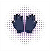 Gloves comics icon vector