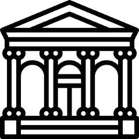 raman architecture bank building - outline icon vector