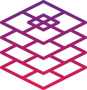 layers creative design - gradient icon vector