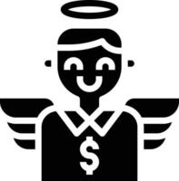 angel investor investment donate businessman - solid icon vector