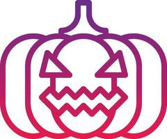 pumpkin head lighting decoration halloween - gradient icon vector