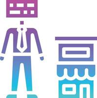 business shop ai artificial intelligence - solid gradient icon vector