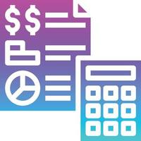 statement financial statistic analytic banking - solid gradient icon vector