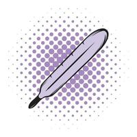 Medical thermometer comics icon vector