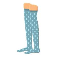 Blue dotted sock icon cartoon vector. Winter stocking vector