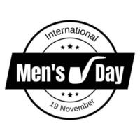 Mens day icon, simple style vector