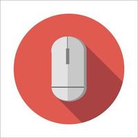 Computer mouse flat icon vector