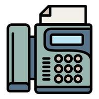 Office fax icon, outline style vector