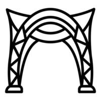 Canopy icon, outline style vector