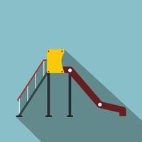 Playground slide flat icon vector