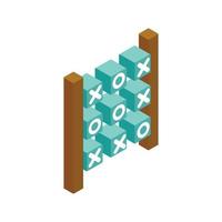 Tic tac toe game isometric 3d icon vector