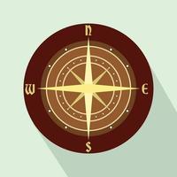 An ancient compass flat icon vector