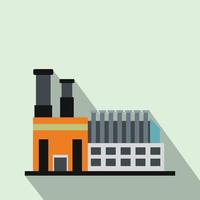 Factory building flat icon vector