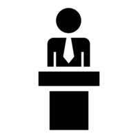 Political candidate icon, simple style vector