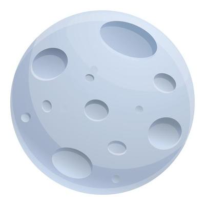 Mystical moon icon, cartoon style