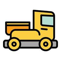 Farm truck icon outline vector. Combine machinery vector