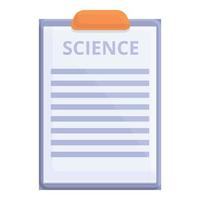 Science board icon, cartoon style vector