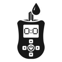 Modern glucose meter icon, simple style vector