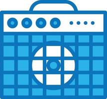 amp music musical instrument - blue icon vector