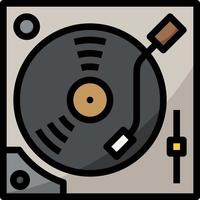 dj mixer music musical instrument - filled outline icon vector