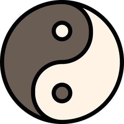 yin yang tao zen china religious - filled outline icon
