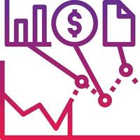 predictive analytics ai artificial intelligence - gradient icon vector