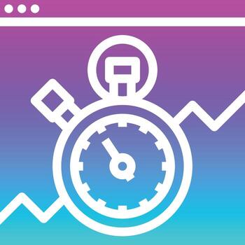 speed page load optimization seo - solid gradient icon vector